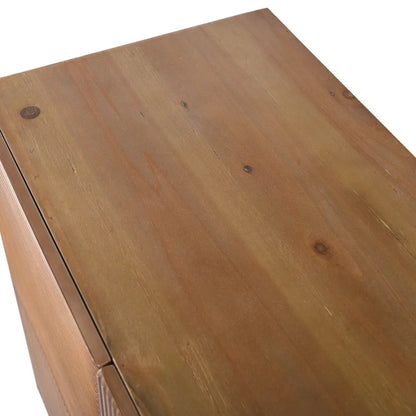 Dark Natural Wooden 4 Door Cabinet