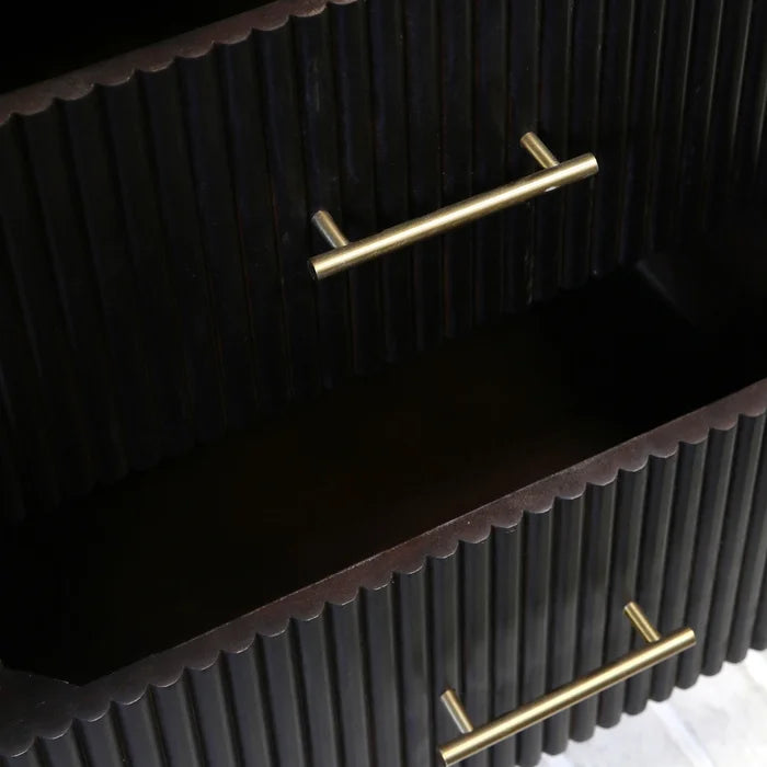 Ebony Stain and Gold Sideboard in Solid Mango Mood