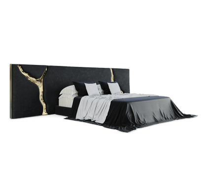 Lapiaz Black Bed & Headboard