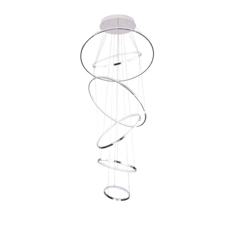 Six LED Halo Ring Chandelier