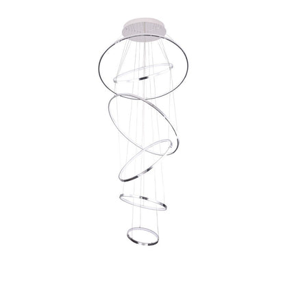Six LED Halo Ring Chandelier