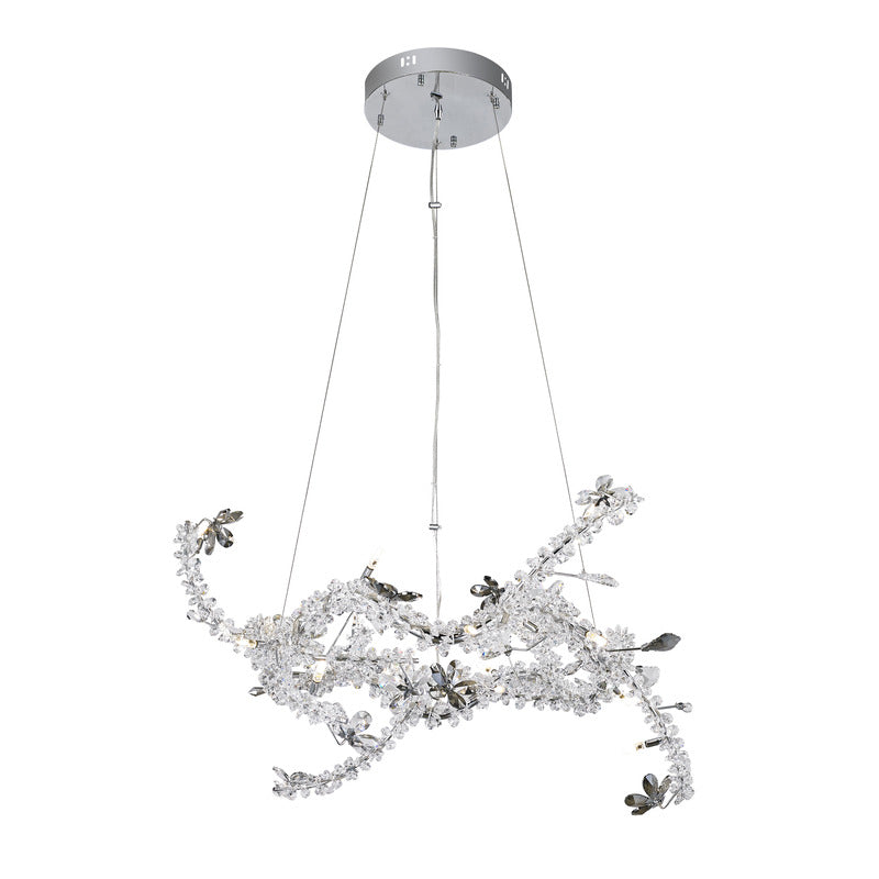 Branch Chandelier With Clear And Smoke Crystal