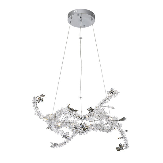 Branch Chandelier With Clear And Smoke Crystal