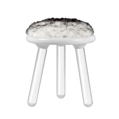 Illusion White Bear Stool