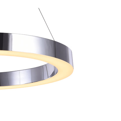 Halo Ring Led Chandelier With A White Acrylic Diffuser