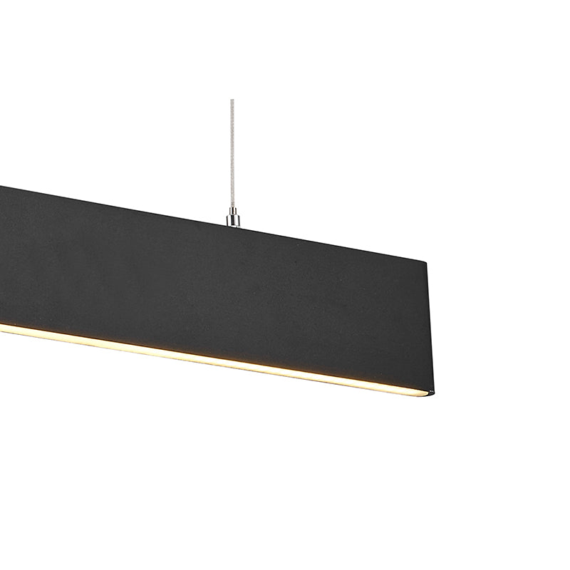 Matte Black Linear LED Chandelier
