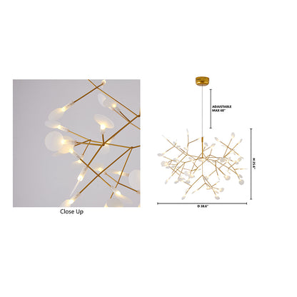 LED Petal Chandelier With Frosted Acrylic Diffusers