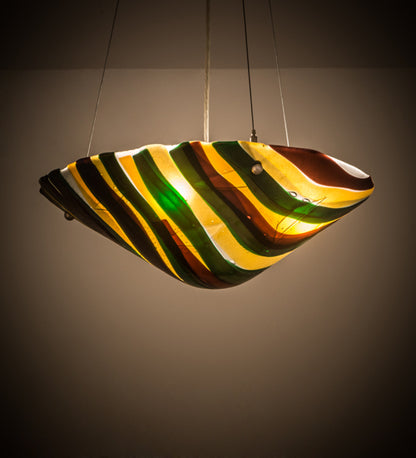 Iridescent Multicolor Art Glass Pendant by Meyda Lighting