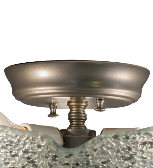 Peacock Fused Glass V Sconce | Iridescent Bas Relief Design by Meyda Lighting