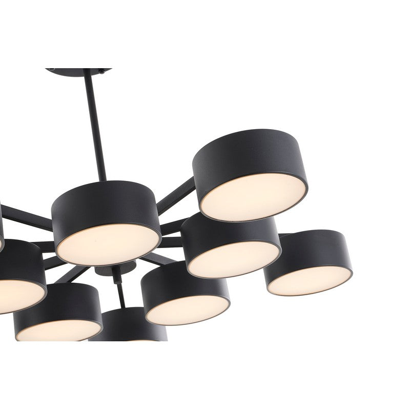 Black/Gold Frame Light Fixture with Black Shades and White Frosted Diffusers