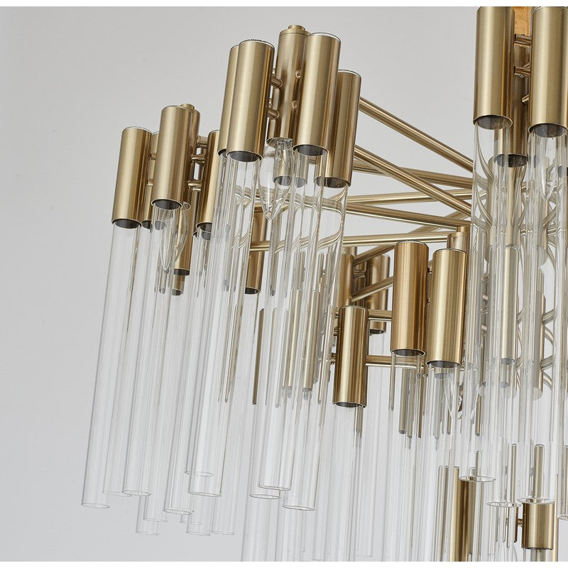 Transitional LED Light Gold Chandelier