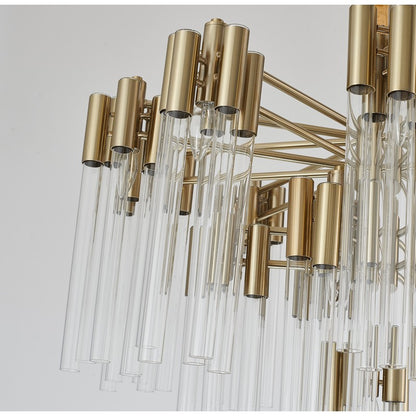 Transitional LED Light Gold Chandelier