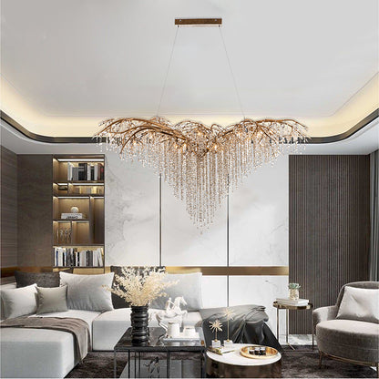 Antique Silver Branch Chandelier