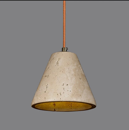 Natural Travertine Pendant Light