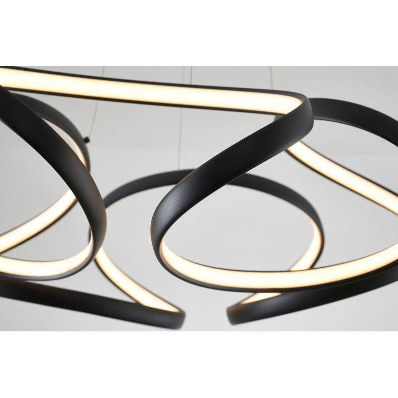 Aluminium Clustered LED Chandelier with White Acrylic Diffuser