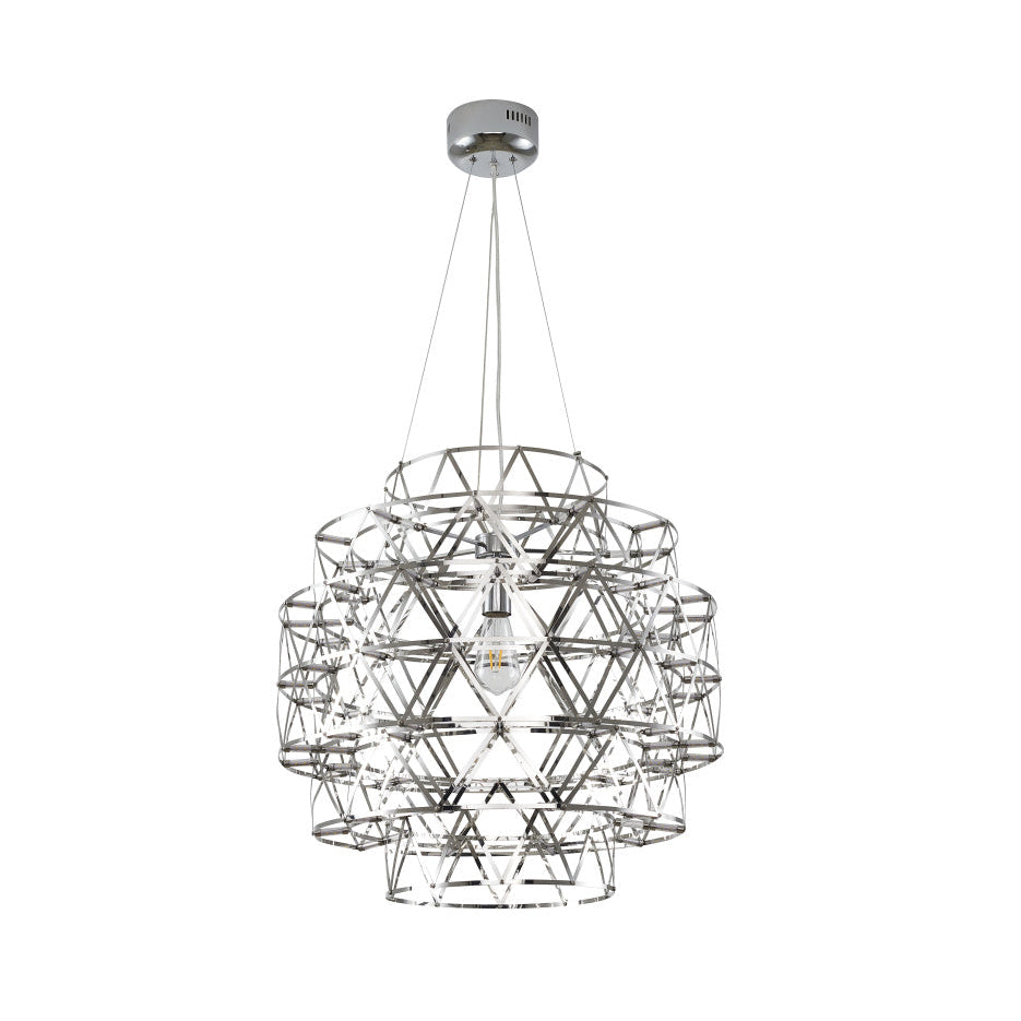 5 Tier 85-Light Dimmable Chrome Stainless Steel LED Chandelier