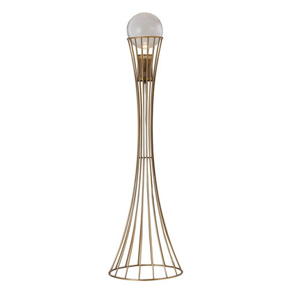 Antique Brass Floor Lamp with Crystal Ball