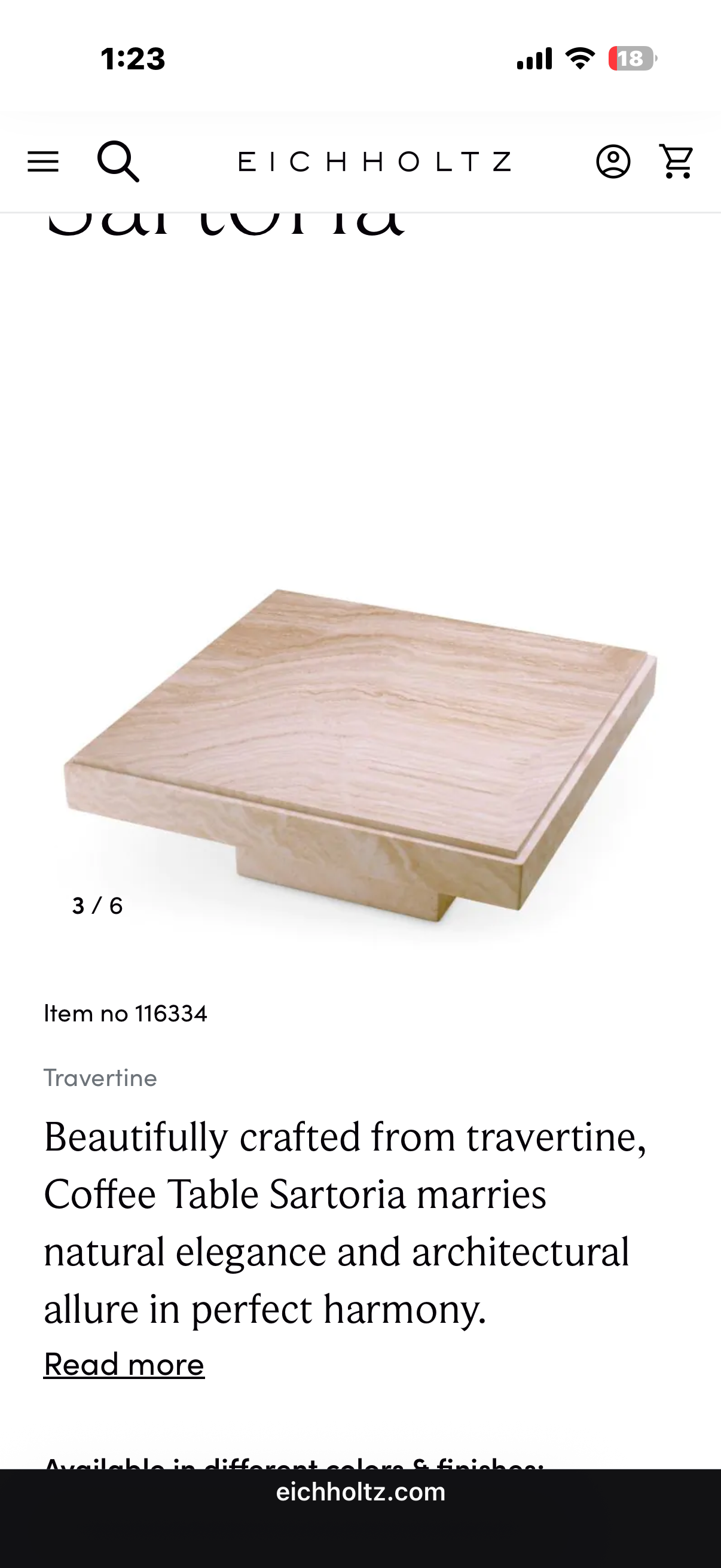 Coffee Table Sartoria