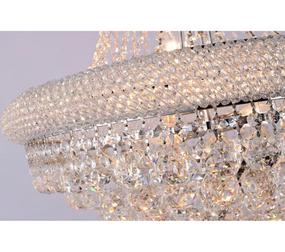 Elegant Chrome Chandelier with Crystal Accents