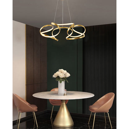 Aluminium Clustered LED Chandelier with White Acrylic Diffuser