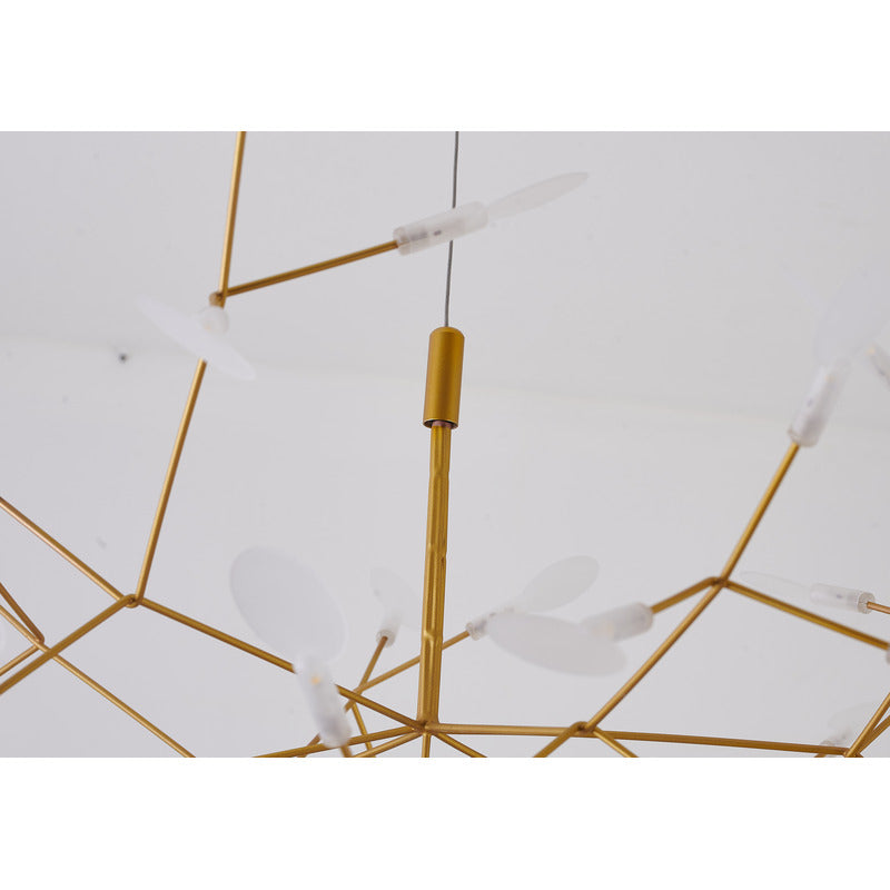 LED Petal Chandelier With Frosted Acrylic Diffusers