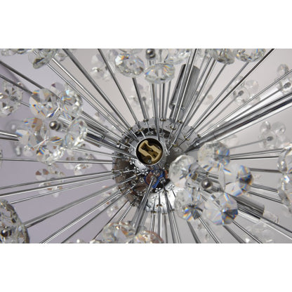 Clear Crystal Sputnik Flower Pendant