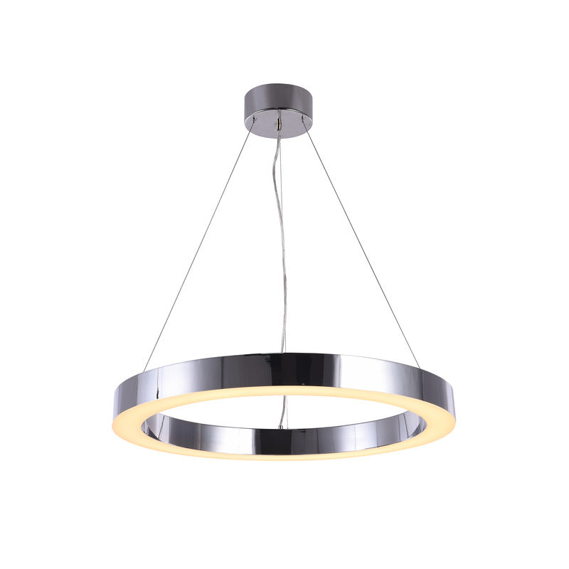Halo Ring Led Chandelier With A White Acrylic Diffuser