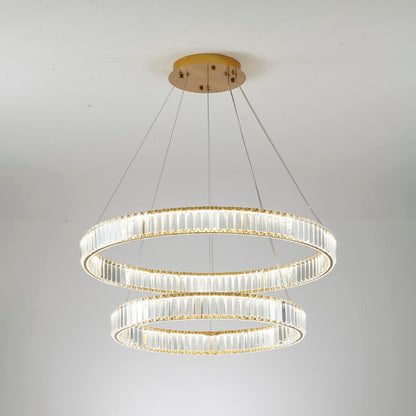 Two Tier Halo Ring Chandelier