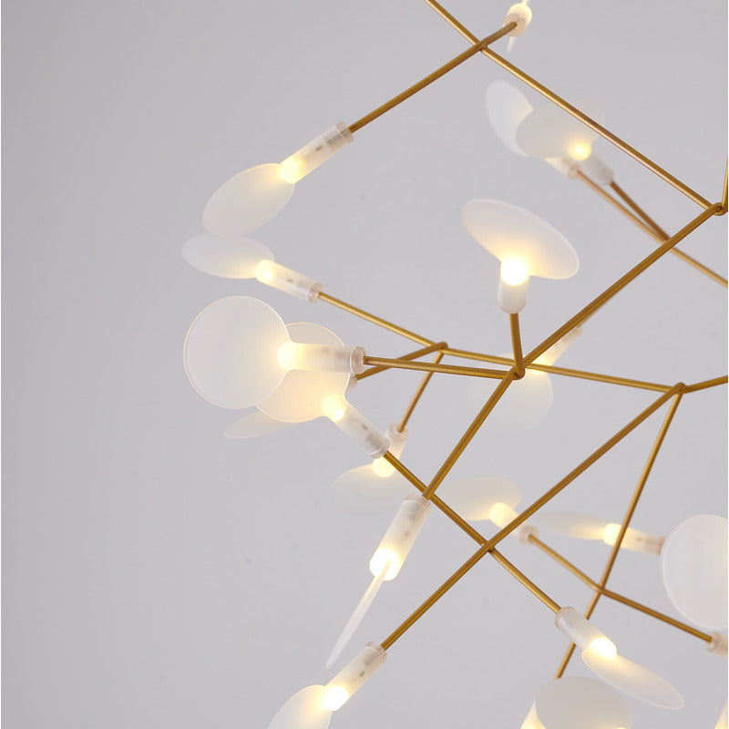 LED Petal Chandelier With Frosted Acrylic Diffusers
