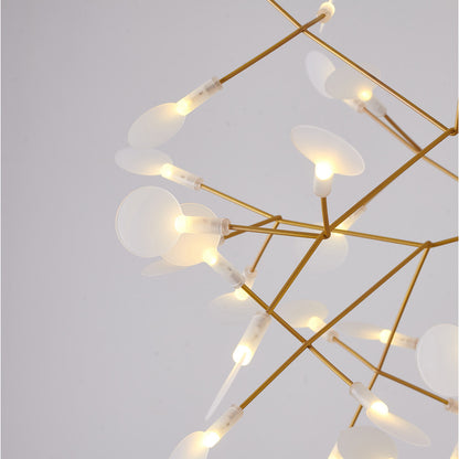 LED Petal Chandelier With Frosted Acrylic Diffusers