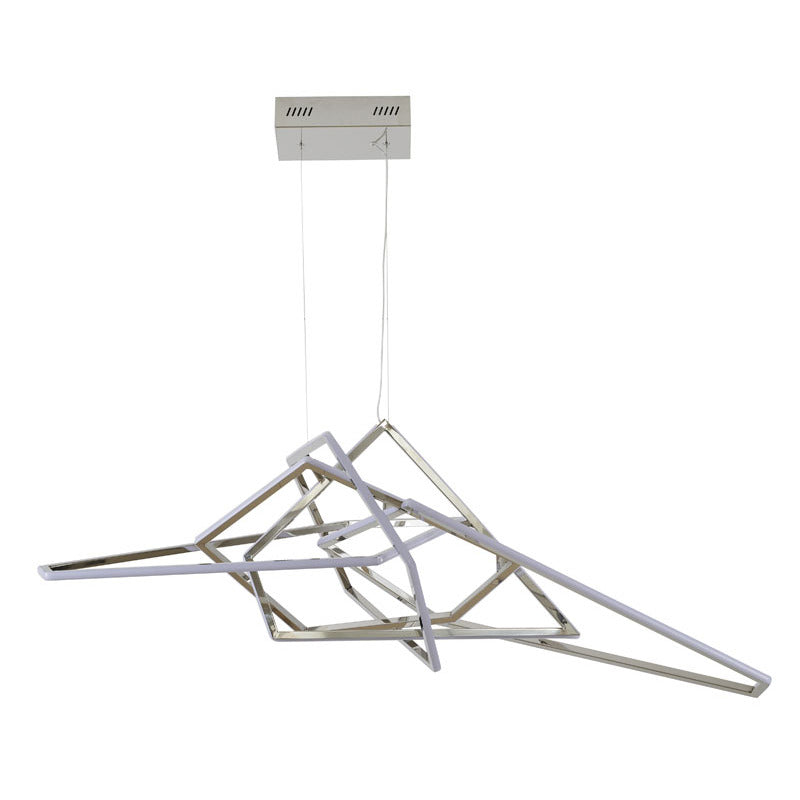 Black LED Chandelier With White Acrylic Diffusers