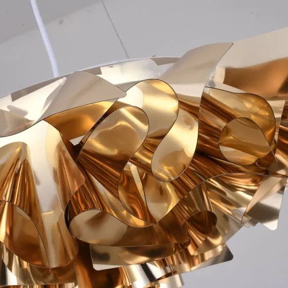 Shiny Gold Acrylic LED Chandelier