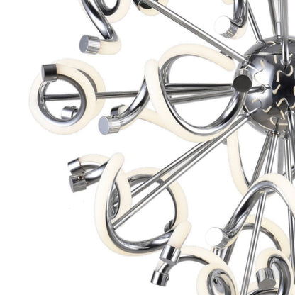 Chrome Spiral LED Chandelier