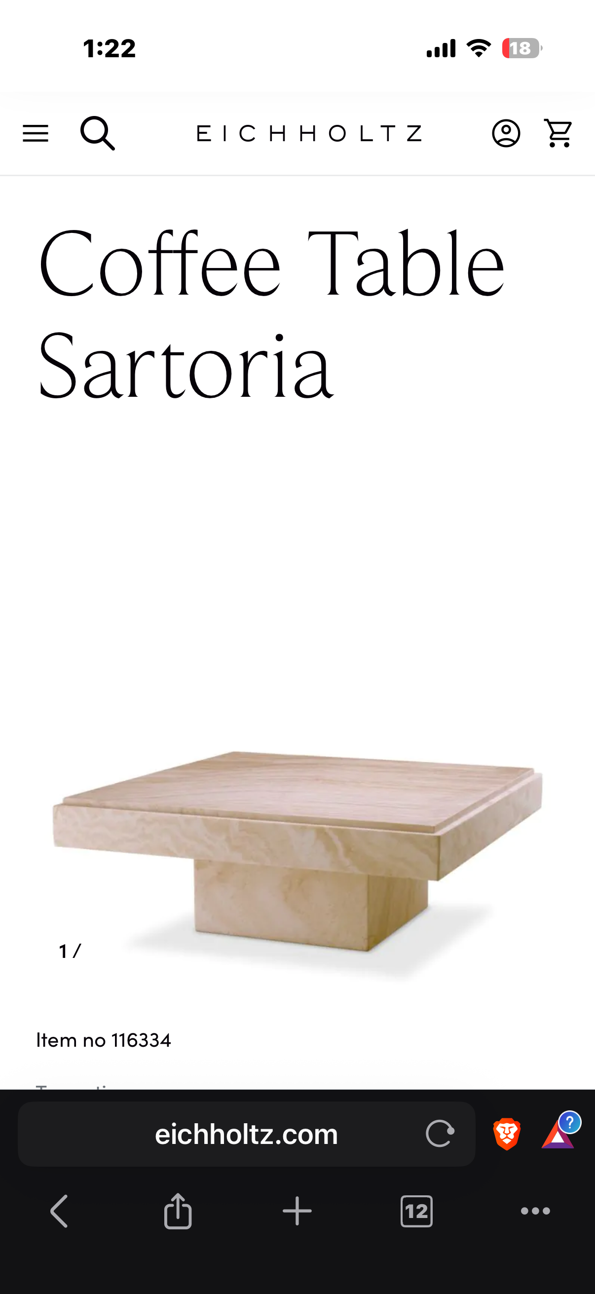 Coffee Table Sartoria