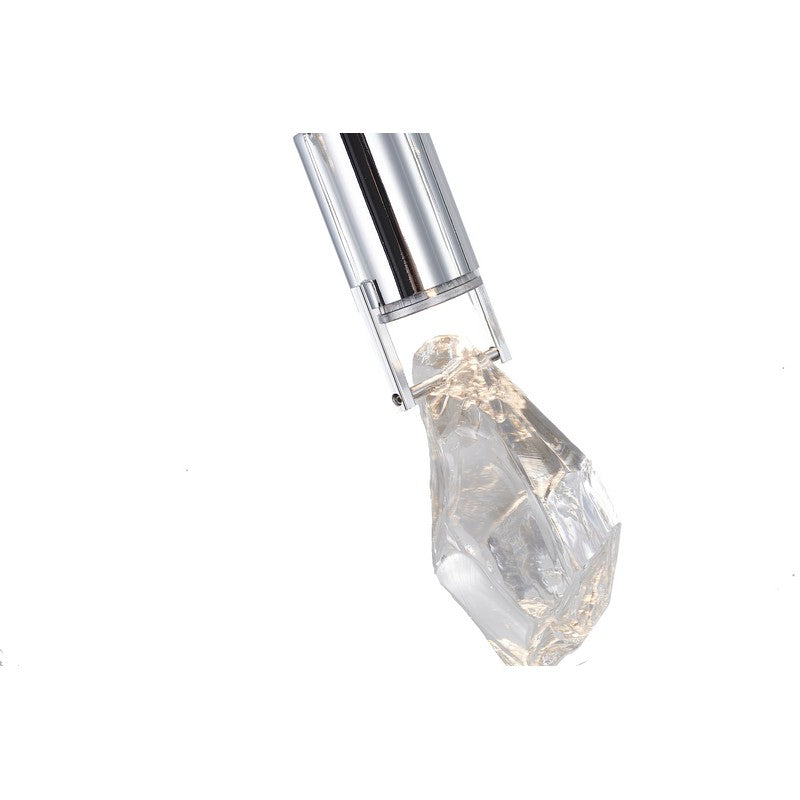 Island Light with Clear Crystal Stone Pendants