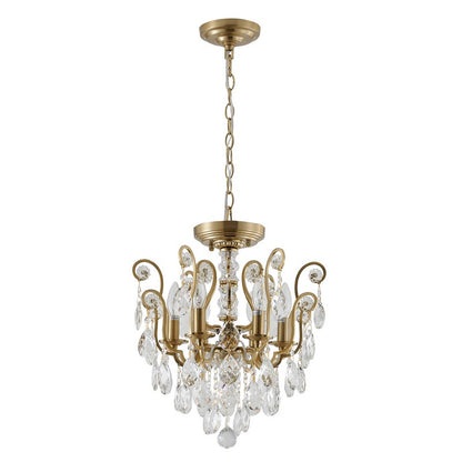 Clear Hanging Crystals with Metal Frame Chandelier