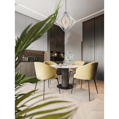 Clear Crystal Bush Chandelier With A Diamond