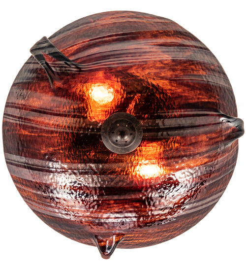 Rootbeer Ripple Glass with Coffee Bean Finish Semi-Flushmount by Meyda Lighting