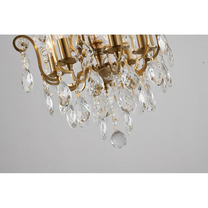 Clear Hanging Crystals with Metal Frame Chandelier