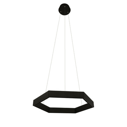 Black Octagon LED Chandelier