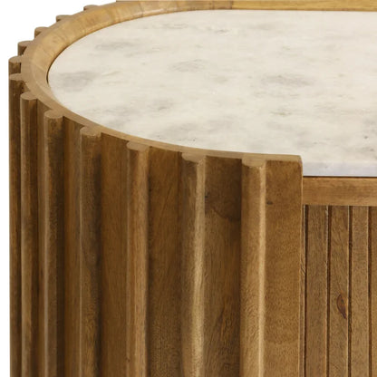 Racetrack Cabinet Mango Wood Sideboard with Tambour Doors