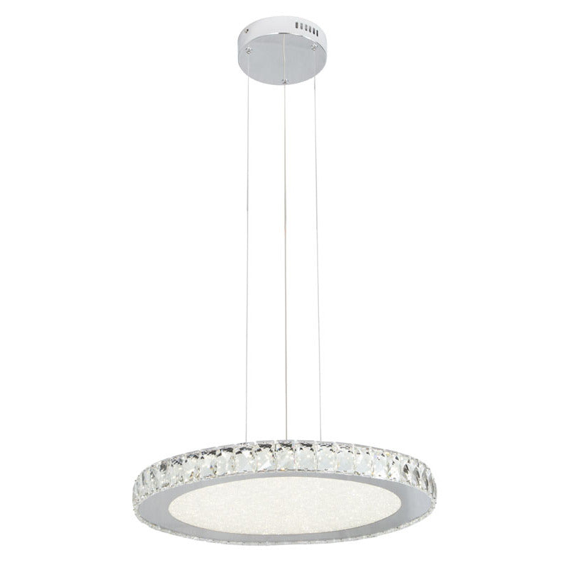 Round Clear Crystal LED Chandelier