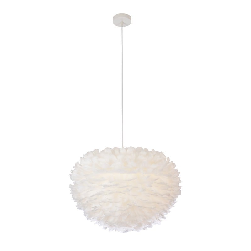 White Goose Feather Ball Ceiling Fixture