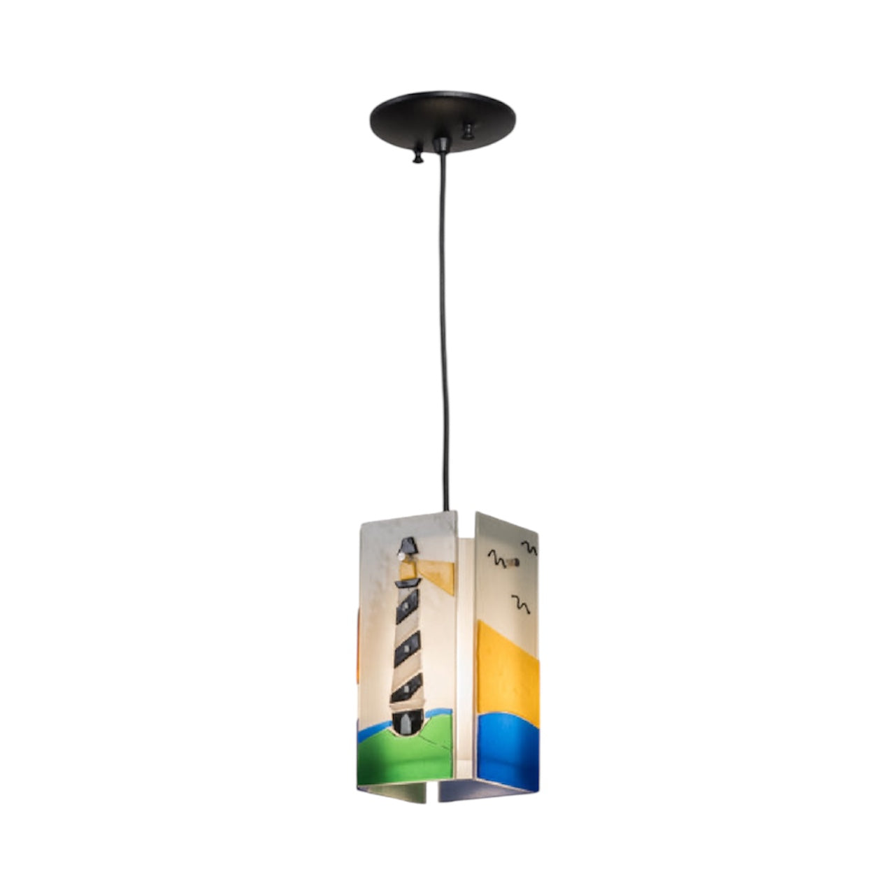 7"W Metro Fusion Lighthouse Quadrato Mini Pendant