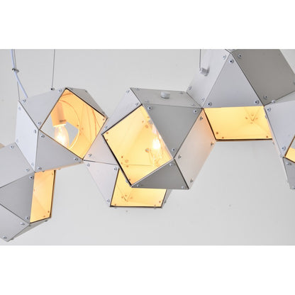 Geometric Block Chandelier