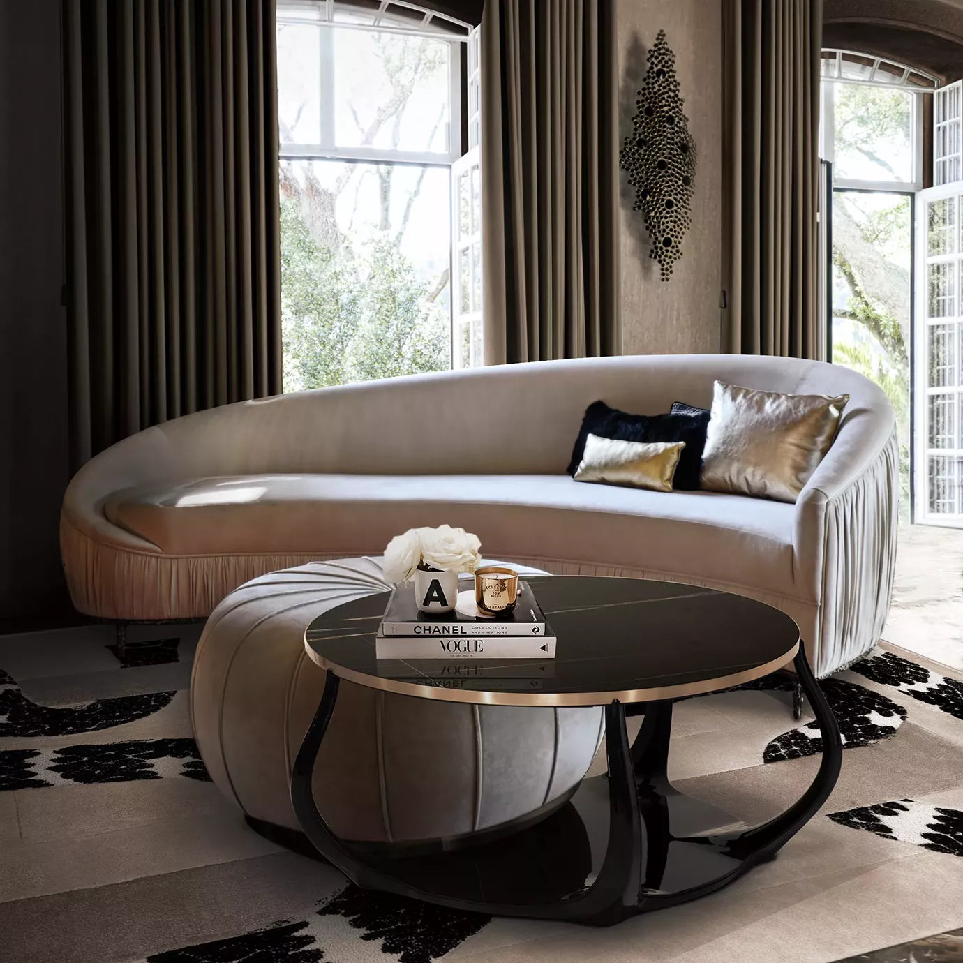 Embrace Sahara Noir Marble Coffee Table