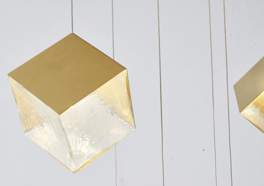 Round Satin Black Frame Chandelier