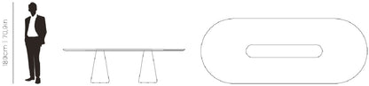 Bertoia Oval Dining Table
