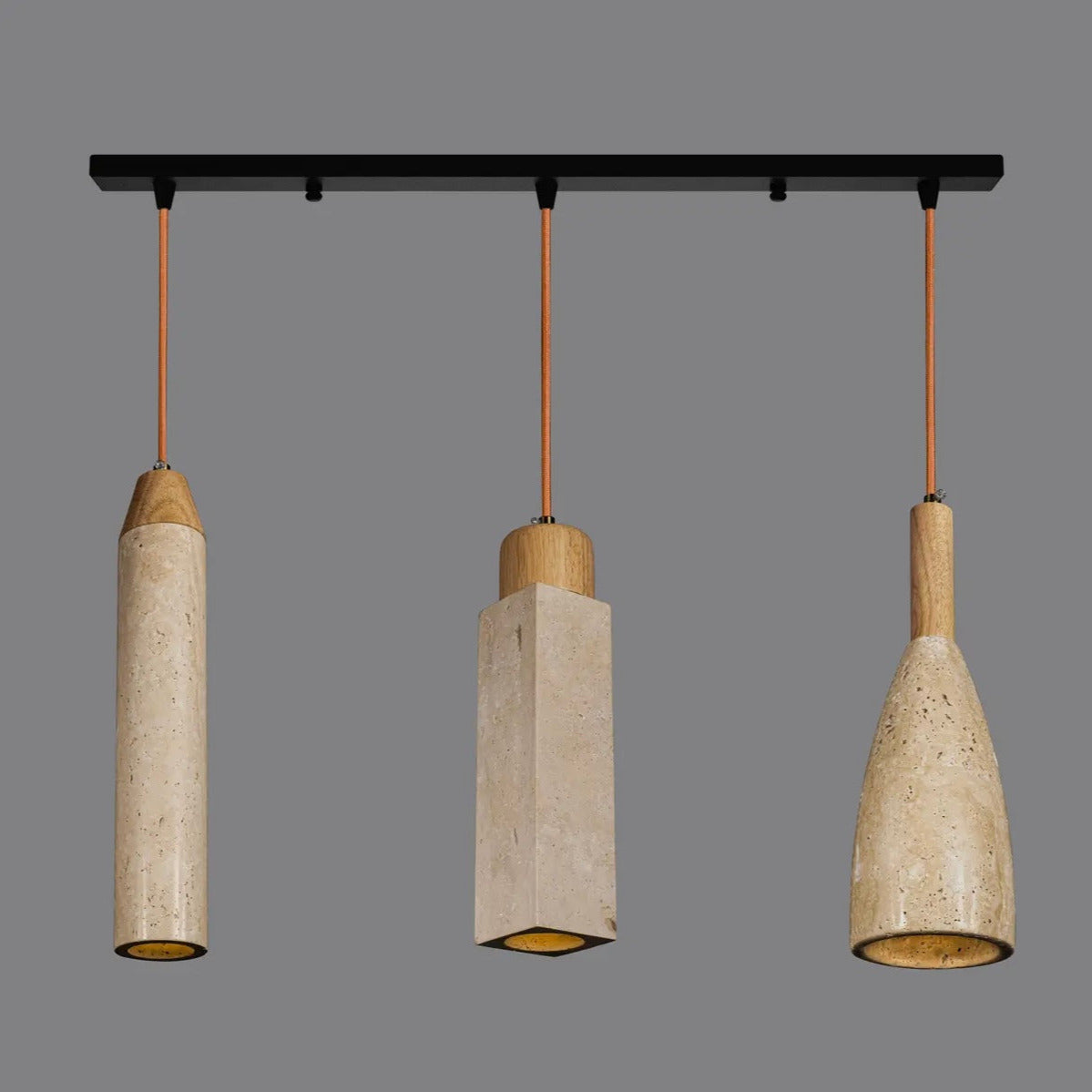 Natural Travertine Pendant Light