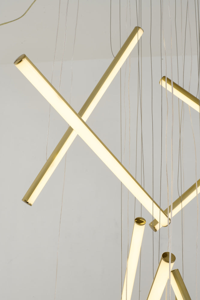 Brass LED Chandelier
